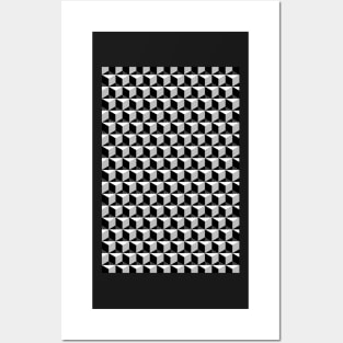 Cubes - Black and White Posters and Art